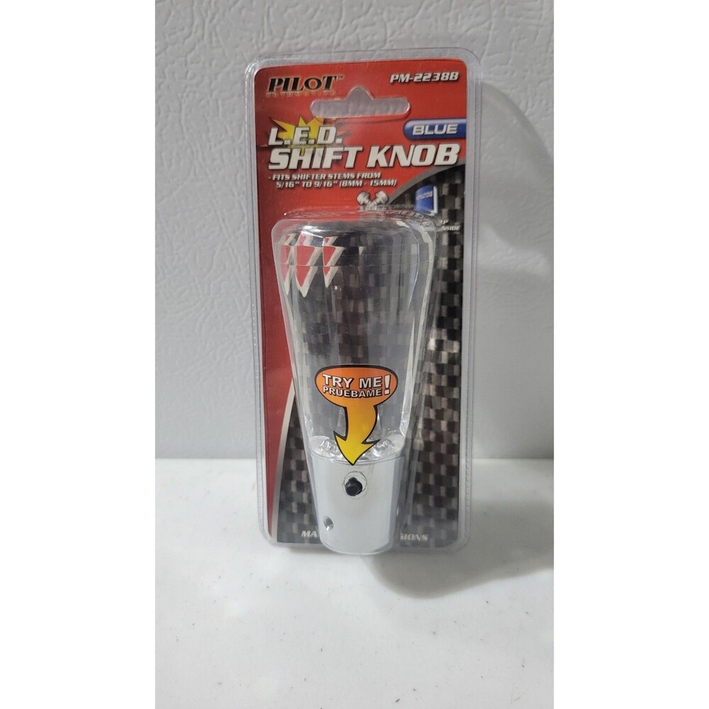 Pilot PM-22388 LED Crystal Blue Shift Knob NEW
